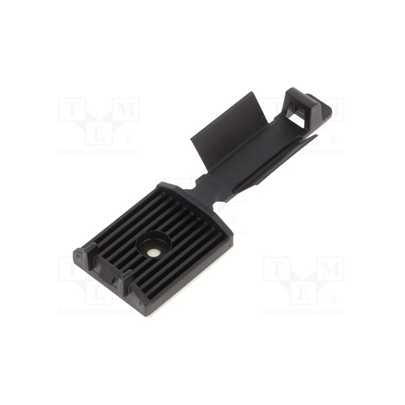 10 pcs x HELLERMANNTYTON - 151-15250 - Self-adhesive cable holder, polyamide, black