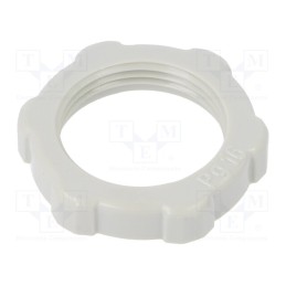 10 pcs x OBO BETTERMANN - 116 PG16 - Nut, PG16, polystyrene, Thk: 6mm, Spanner: 30mm, light grey