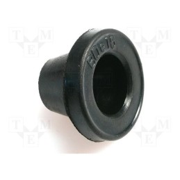 10 pcs x ERGOM - BDE 16 - Grommet, Ømount.hole: 23mm, rubber, black, Panel thick: max.2mm