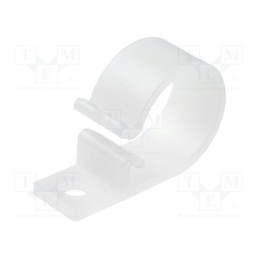 10 pcs x FIX&FASTEN - FIX-CCB-1 - Fixing clamp, 12.7mm, polyamide, natural, Cable P-clips
