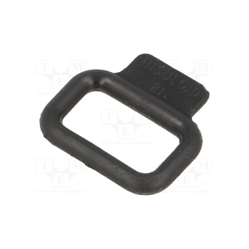 10 pcs x HELLERMANNTYTON - 201-20010 - Elasticated loop, PVC, black, W: 23.8mm, L: 16mm, Cable P-clips
