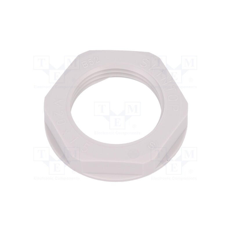 10 pcs x LAPP - 53119023 - Nut, M20, polyamide, UL94V-2, 27mm, light grey, -20÷100°C
