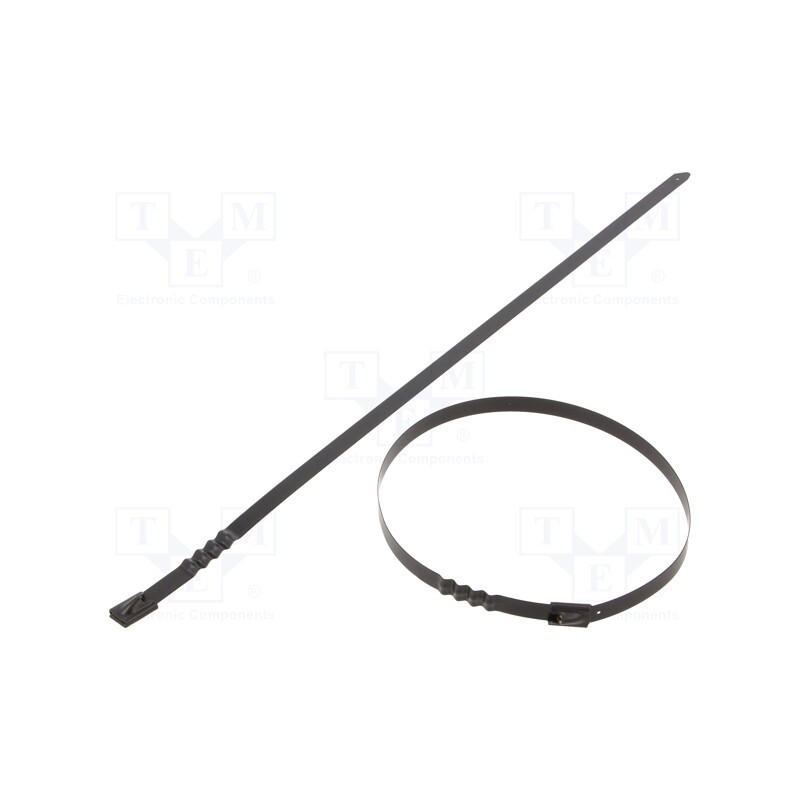 10 pcs x RAYCHEM RPG - BCZ76-360 - Cable tie, L: 360mm, W: 7.9mm, acid resistant steel AISI 316, wave