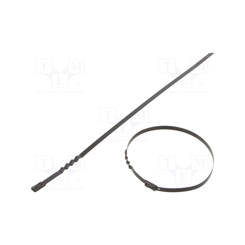 10 pcs x RAYCHEM RPG - BCZ44-260 - Cable tie, L: 260mm, W: 4.6mm, stainless steel AISI 304, 445N, wave