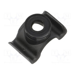 10 pcs x HELLERMANNTYTON - 201-10010 - Clip base, polyamide, black, Ømount.hole: 4.8mm, W: 12.7mm, L: 25mm