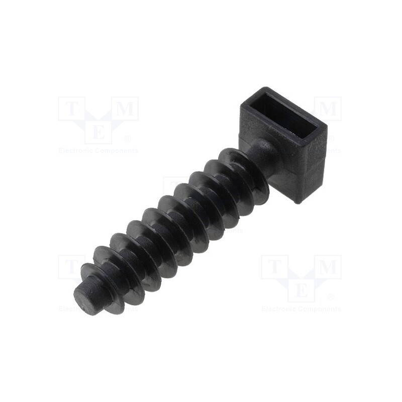 10 pcs x KSS WIRING - CH-8 - Peg, polyamide, UL94V-2, black, H: 37mm, H1: 6.3mm, L: 12.7mm, W: 10mm