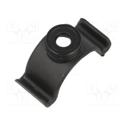 10 pcs x HELLERMANNTYTON - 201-10020 - Clip base, polyamide, black, Ømount.hole: 4.8mm, W: 12.7mm, L: 35mm