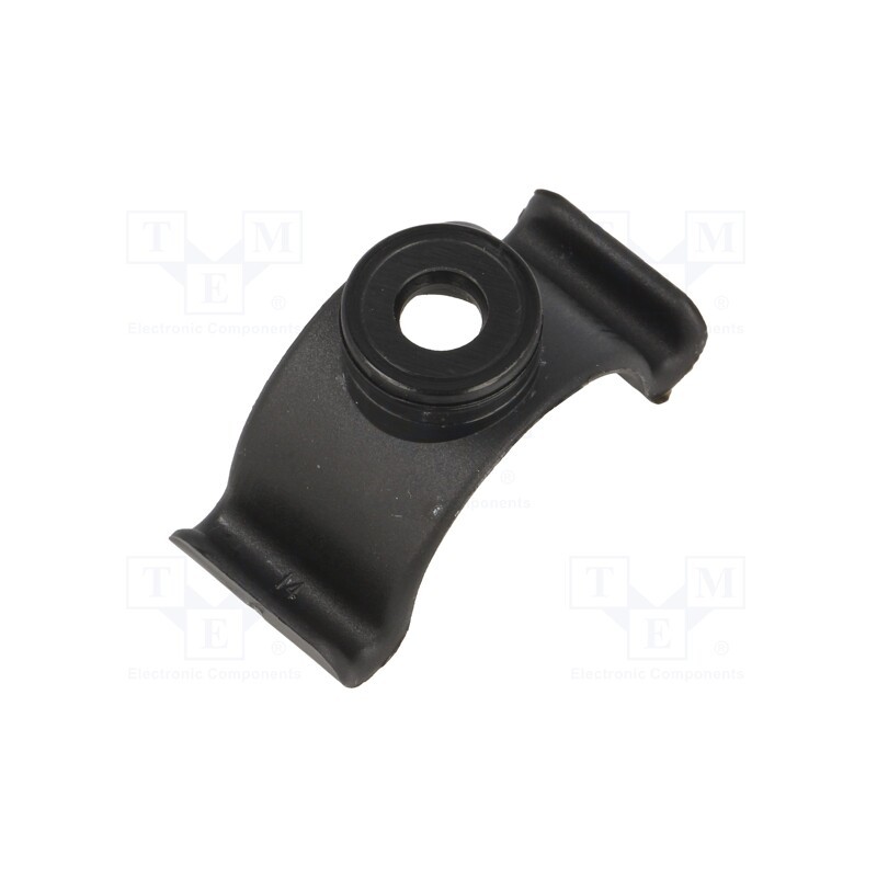 10 pcs x HELLERMANNTYTON - 201-10020 - Clip base, polyamide, black, Ømount.hole: 4.8mm, W: 12.7mm, L: 35mm