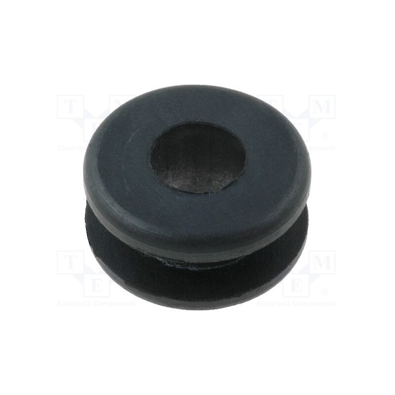 10 pcs x FIX&FASTEN - FIX-GR-18 - Grommet, Ømount.hole: 8.4mm, Øhole: 5.5mm, rubber, black
