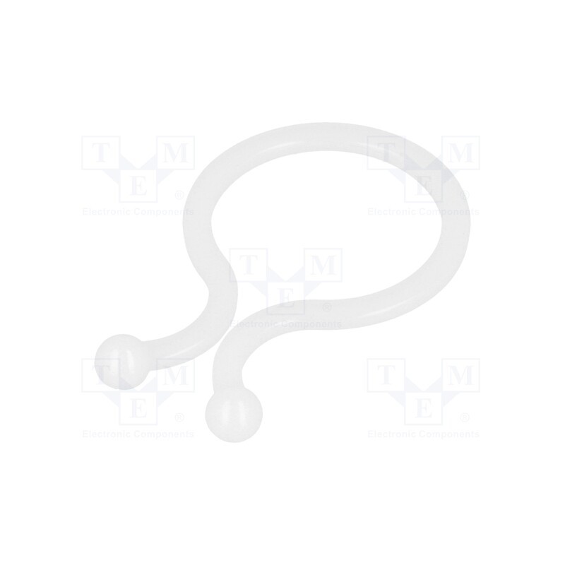 10 pcs x KSS WIRING - TT-24 - Cable clips, 21.3mm, polyamide, natural, UL94V-2