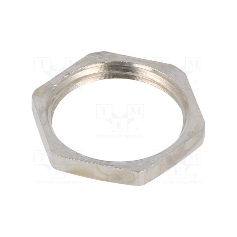 10 pcs x TE Connectivity - EM-LN-PG11-MET-A - Nut, PG11, brass, 21mm, Plating: nickel, Entrelec