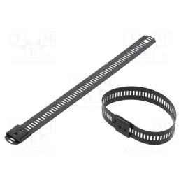 10 pcs x RAYCHEM RPG - LC126-150 - Cable tie, L: 150mm, W: 12mm, acid resistant steel AISI 316, 1112N