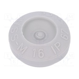 10 pcs x HT HI TECH POLYMERS - HSS-M16-TPE - Grommet, Ømount.hole: 16mm, elastomer thermoplastic TPE, grey