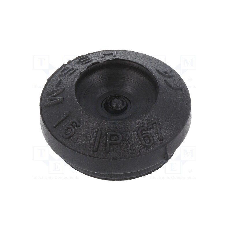 10 pcs x HT HI TECH POLYMERS - HSS-M16-TPE RAL9005 - Grommet, Ømount.hole: 16mm, elastomer thermoplastic TPE, black