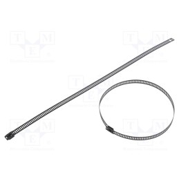 10 pcs x RAYCHEM RPG - LC74-300 - Cable tie, L: 300mm, W: 7mm, stainless steel AISI 304, 445N, black
