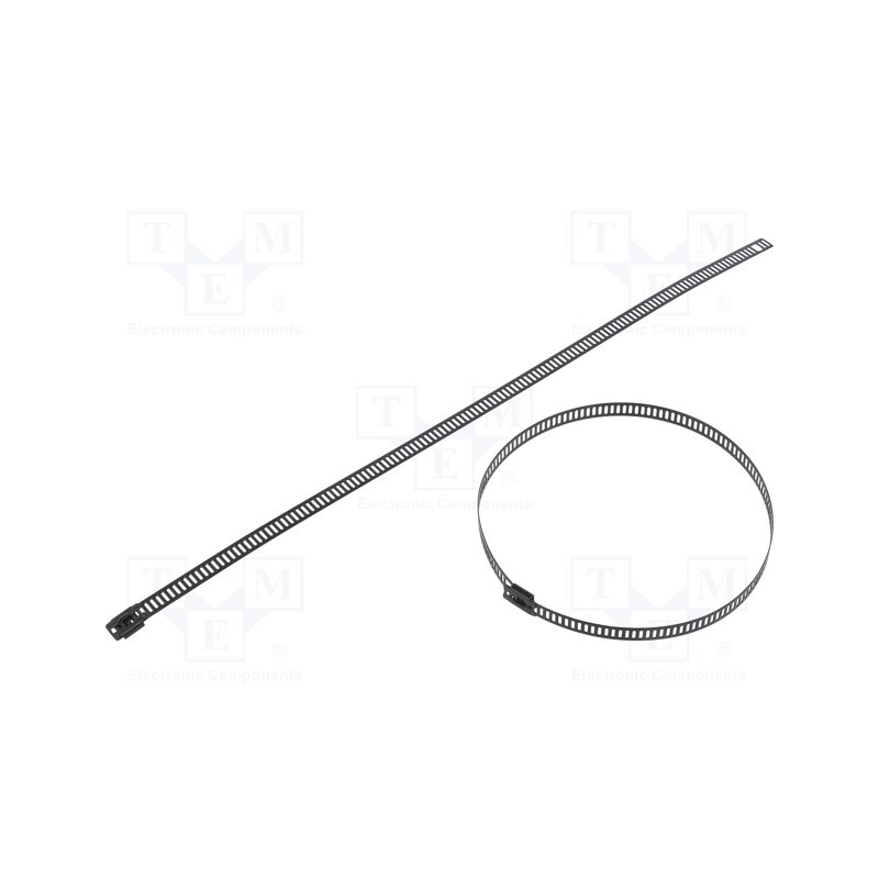 10 pcs x RAYCHEM RPG - LC74-300 - Cable tie, L: 300mm, W: 7mm, stainless steel AISI 304, 445N, black