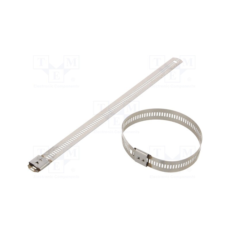 10 pcs x RAYCHEM RPG - LU124-200 - Cable tie, L: 200mm, W: 12mm, stainless steel AISI 304, 1112N