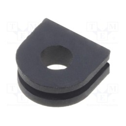 10 pcs x FIX&FASTEN - FIX-GR-35 - Grommet, Ømount.hole: 6mm, Øhole: 3.4mm, rubber, black