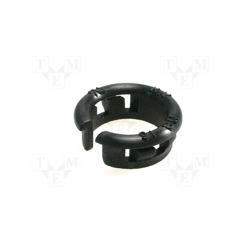 10 pcs x FIX&FASTEN - NB-16 - Grommet, polyamide, black, max.1.6mm