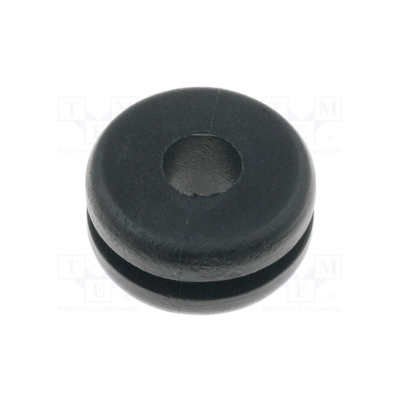 10 pcs x HELLERMANNTYTON - 633-02160 - Grommet, Ømount.hole: 8mm, Øhole: 5mm, PVC, black, -30÷60°C, UL94V-2