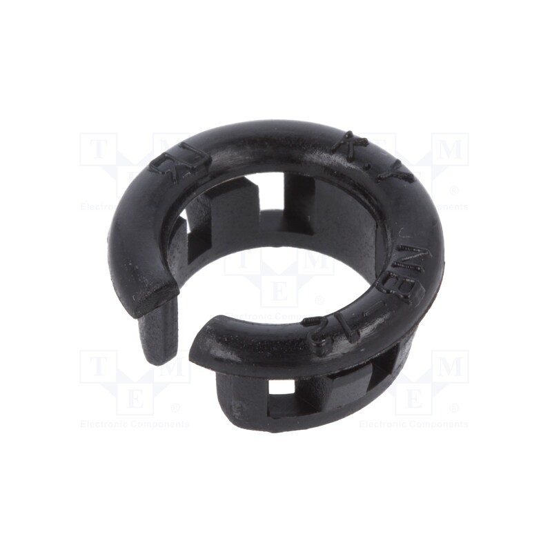 10 pcs x FIX&FASTEN - NB-12 - Grommet, polyamide, black, max.1.6mm
