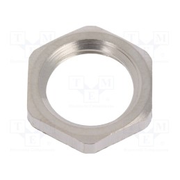 10 pcs x HUMMEL - 1.161.1200.50 - Nut, M12, brass, nickel, Thk: 2.8mm, Spanner: 15mm, Thread: metric