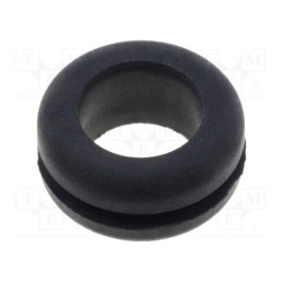 10 pcs x FIX&FASTEN - FIX-GR-84 - Grommet, Ømount.hole: 10mm, Øhole: 7.6mm, rubber, black