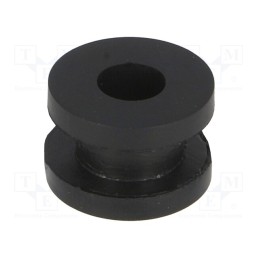 10 pcs x FIX&FASTEN - FIX-GR-44 - Grommet, Ømount.hole: 8mm, Øhole: 5mm, rubber, black