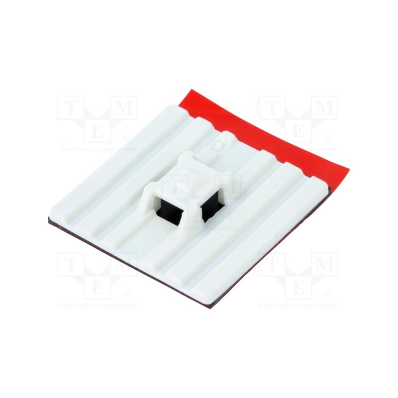 10 pcs x HELLERMANNTYTON - 151-01528 - Holder, self-adhesive, polyamide, UL94V-2, white, Tie width: 5.4mm