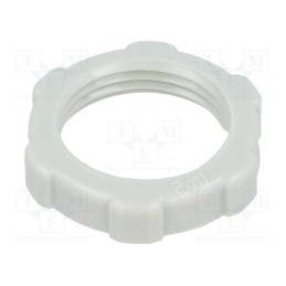 10 pcs x OBO BETTERMANN - 116 PG11 - Nut, PG11, polystyrene, Thk: 5mm, Spanner: 24mm, light grey