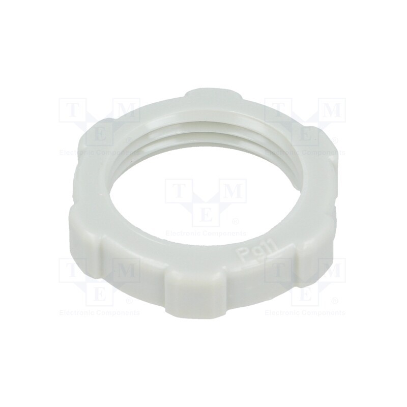10 pcs x OBO BETTERMANN - 116 PG11 - Nut, PG11, polystyrene, Thk: 5mm, Spanner: 24mm, light grey