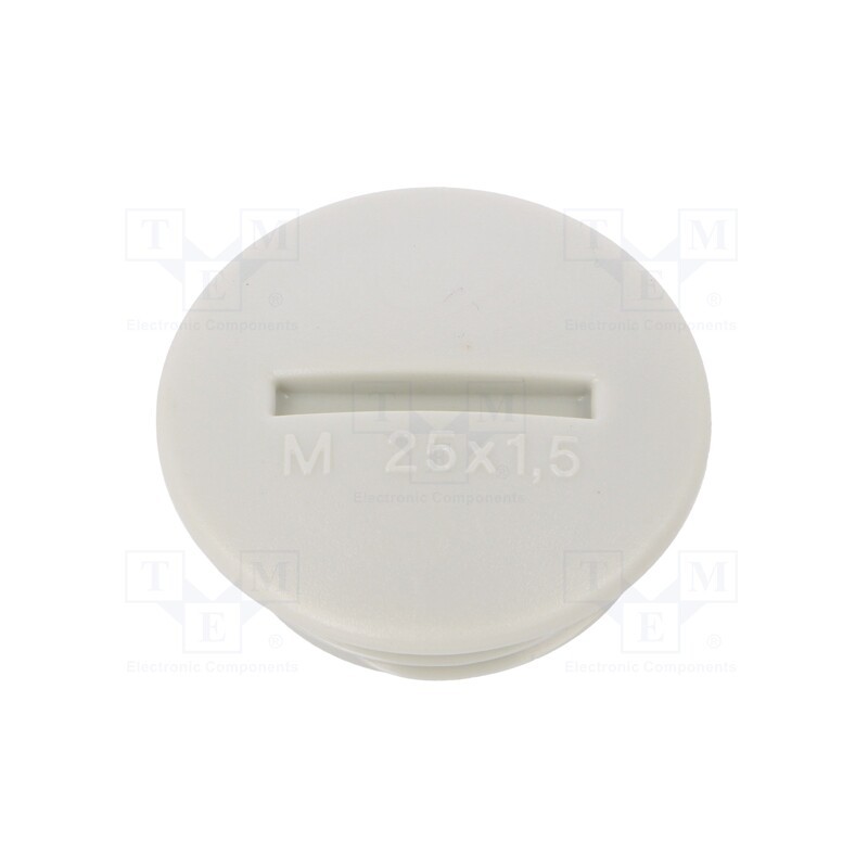 10 pcs x OBO BETTERMANN - 108 M25 PS - Stopper, M25, 1.5, polystyrene, light grey, 8mm