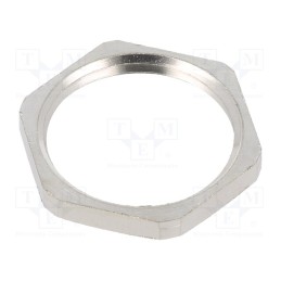 10 pcs x HELLERMANNTYTON - 166-50112 - Nut, PG13,5, brass, -100÷300°C, Thread: PG, Plating: nickel