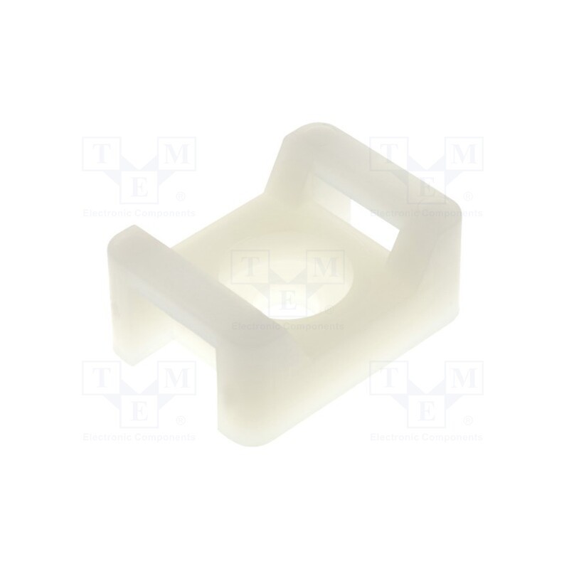 10 pcs x FIX&FASTEN - FIX-TM-3S10 - Holder, screw, polyamide, natural, Tie width: 9.2mm, Ht: 9.6mm