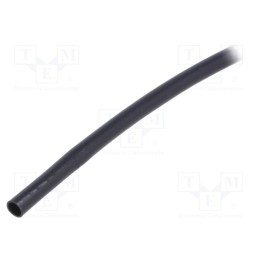 10 m x SIGI - PVC125-2.5-BK-10 - Insulating tube, PVC, black, -20÷125°C, Øint: 2.5mm, L: 10m, UL94V-0