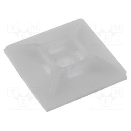 10 pcs x FIX&FASTEN - CM-28 - Holder, self-adhesive, polyamide, natural, A: 27.8mm, B: 6.2mm
