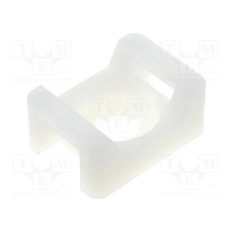 10 pcs x FIX&FASTEN - FIX-TM-3S25 - Holder, screw, polyamide, natural, Tie width: 9.2mm, Ht: 9.6mm
