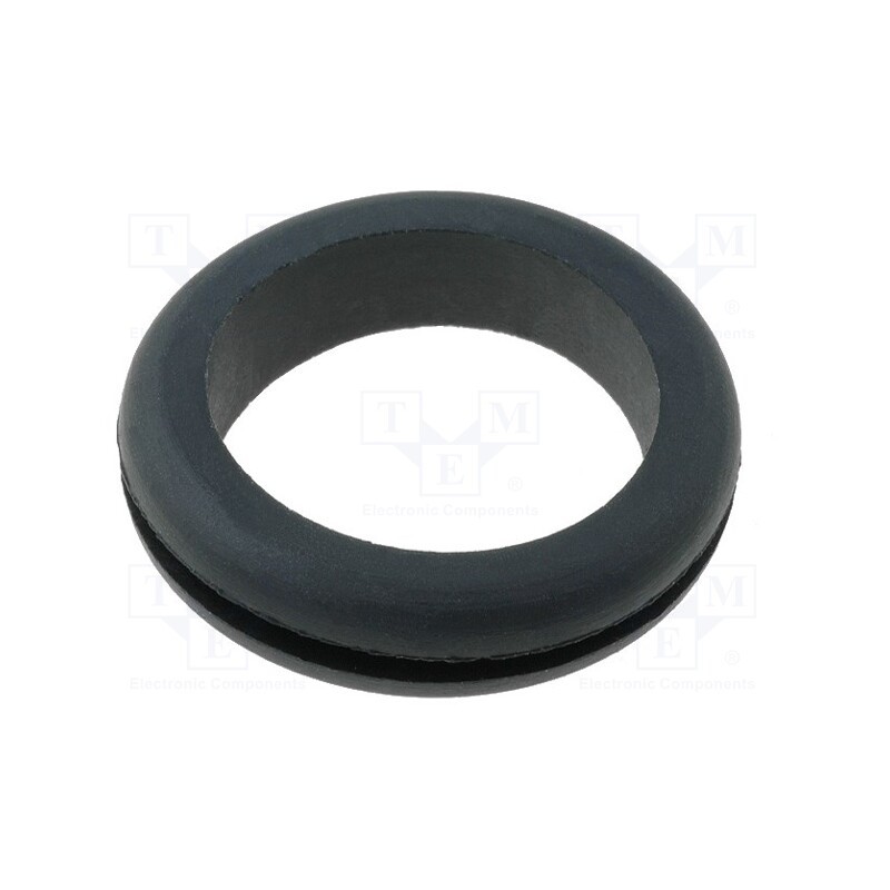 10 pcs x FIX&FASTEN - FIX-GR-6A - Grommet, Ømount.hole: 19.5mm, Øhole: 18mm, rubber, black