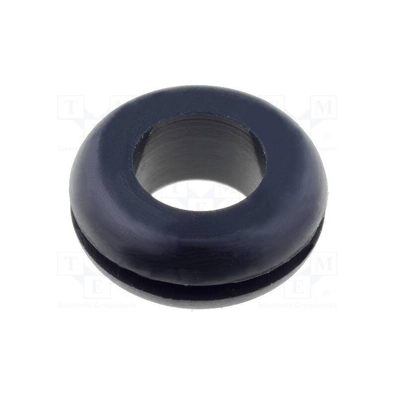 10 pcs x FIX&FASTEN - FIX-GR-61 - Grommet, Ømount.hole: 12.7mm, Øhole: 9mm, rubber, black