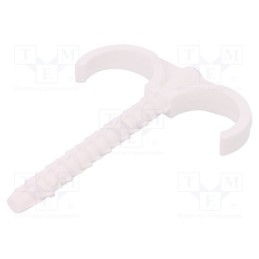 10 pcs x PAWBOL - H.7333 -AS - Holder, ØBundle : 14÷25mm, white, Ømount.hole: 10mm, Sockets: 2