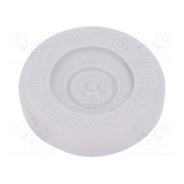 10 pcs x HT HI TECH POLYMERS - HSS-M32-TPE - Grommet, Ømount.hole: 32mm, elastomer thermoplastic TPE, grey