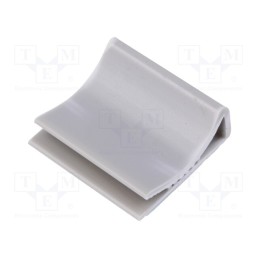 10 pcs x KSS WIRING - FCR25 - Self-adhesive cable holder, PVC, grey, Cable P-clips