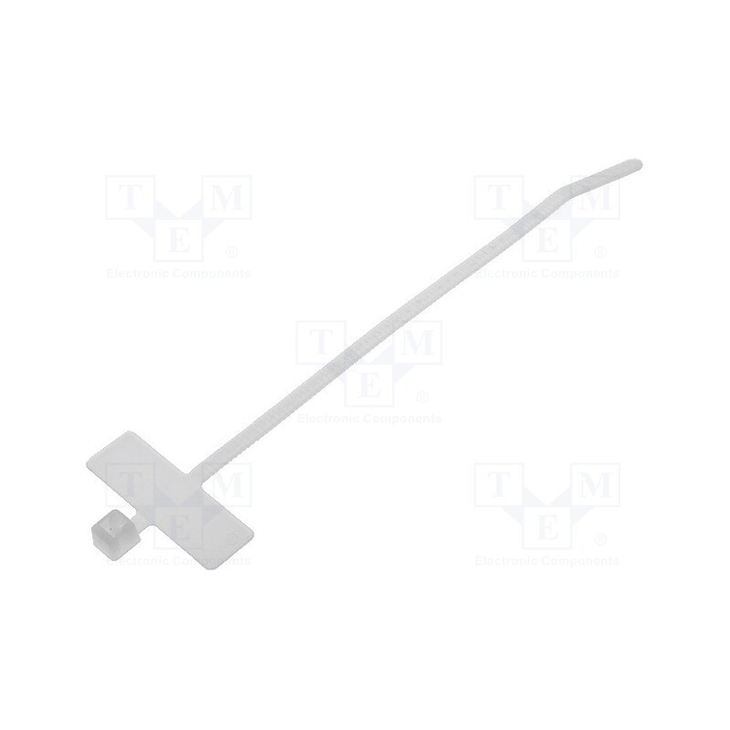 10 pcs x HELLERMANNTYTON - 111-81821 - Cable tie, with label, L: 100mm, W: 2.3mm, polyamide, 80N, natural