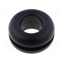 10 pcs x FIX&FASTEN - FIX-GR-80 - Grommet, Ømount.hole: 11mm, Øhole: 7mm, rubber, black