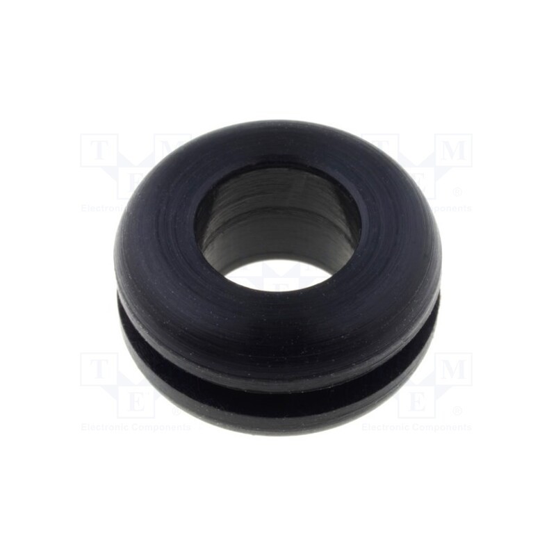 10 pcs x FIX&FASTEN - FIX-GR-80 - Grommet, Ømount.hole: 11mm, Øhole: 7mm, rubber, black
