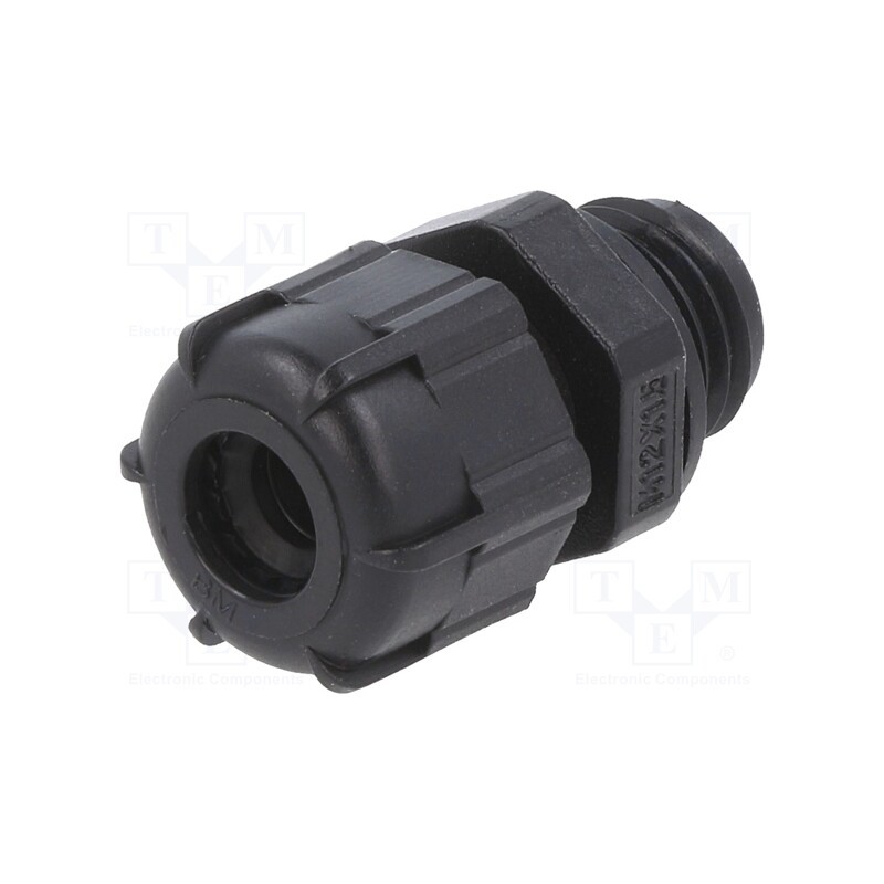 10 pcs x BM GROUP - BM4912N - Cable gland, M12, 1.5, IP68, polyamide, black