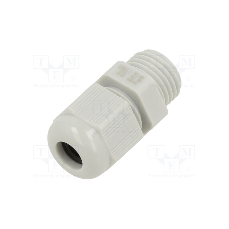 10 pcs x TE Connectivity - EP-SG-PG7-LGR-B - Cable gland, without nut, PG7, IP68, polyamide, light grey