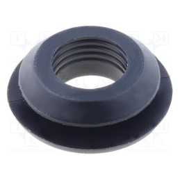 10 pcs x FIX&FASTEN - FIX-GR-75 - Grommet, Ømount.hole: 11.5mm, Øhole: 8.8mm, silicone, black