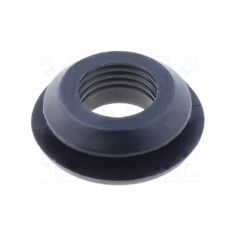 10 pcs x FIX&FASTEN - FIX-GR-75 - Grommet, Ømount.hole: 11.5mm, Øhole: 8.8mm, silicone, black