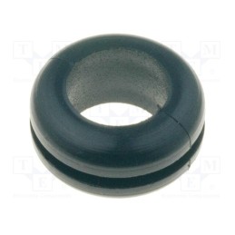 10 pcs x HELLERMANNTYTON - 633-02150 - Grommet, Ømount.hole: 8mm, Øhole: 6mm, PVC, black, -30÷60°C, UL94V-2